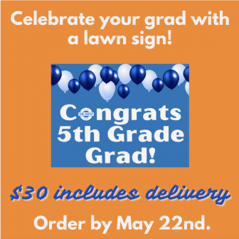 2024 Fifth Grade Grad congratulations lawn sign